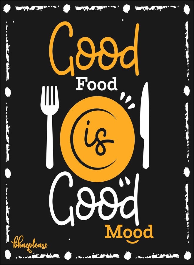 Bhai Please Good Food is Good Mood and Chef (Female) Wooden Fridge Magnet (Pack of 2 pcs, one pc Each Design) Kitchen,Food Quotes, Bar and Drinks Decorations and Gifts - Image 3
